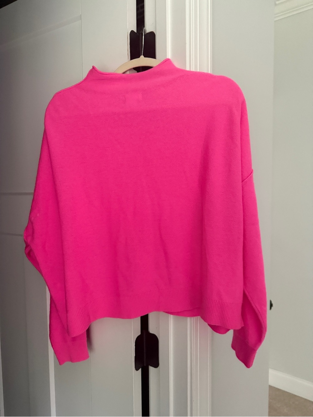 Anthropologie The Alani Cashmere Mock-Neck Sweater by Pilcro pink - Picture 5 of 5